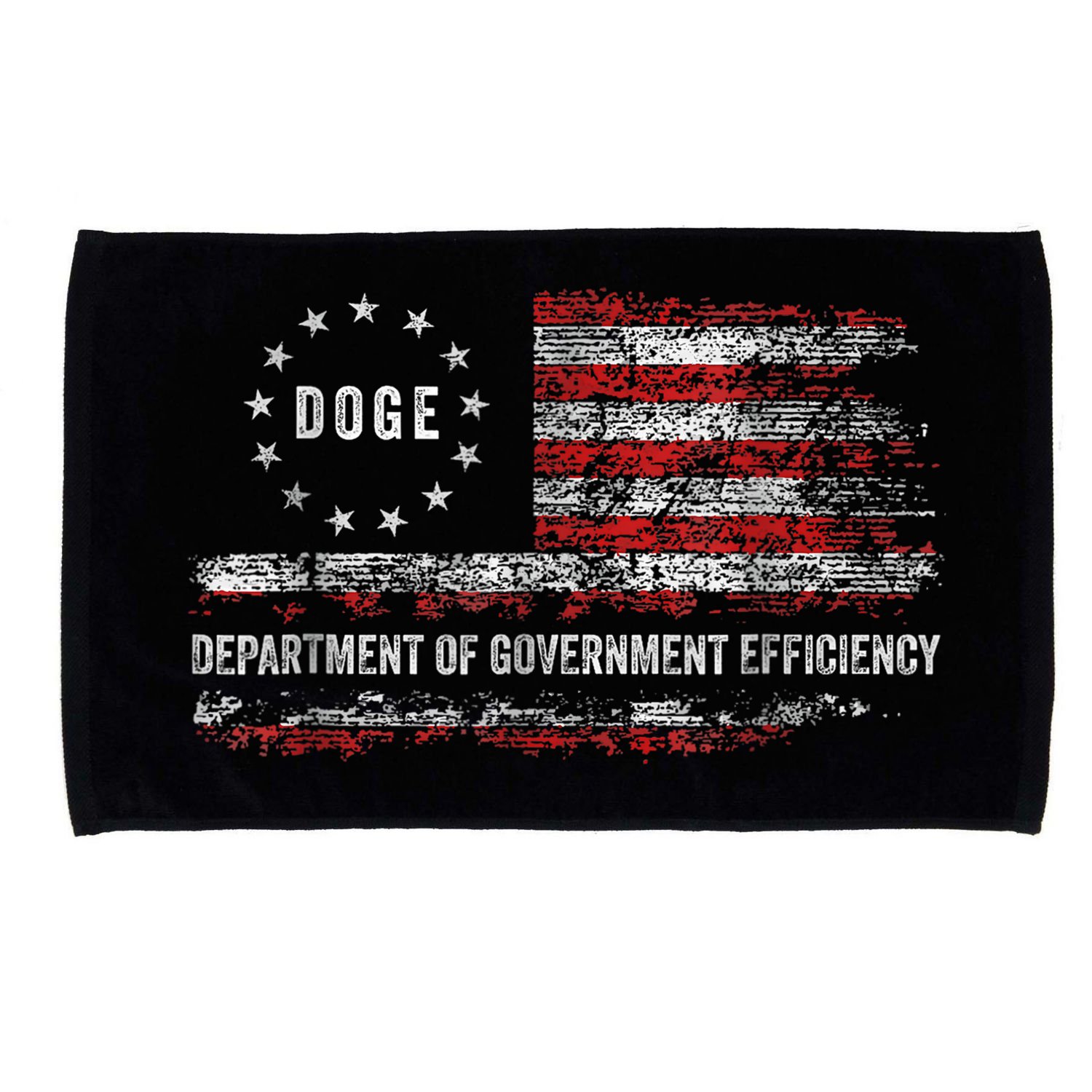 Doge Department Of Government Efficiency D.O.G.E. Us Flag Microfiber Hand Towel