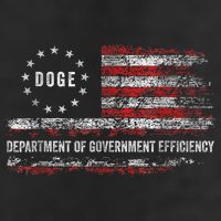 Doge Department Of Government Efficiency D.O.G.E. Us Flag Microfiber Hand Towel