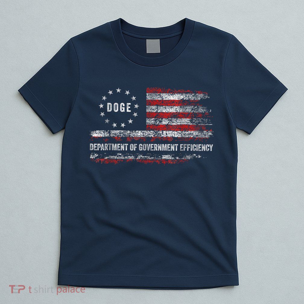 Doge Department Of Government Efficiency D.O.G.E. Us Flag T-Shirt