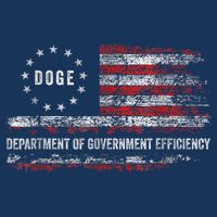 Doge Department Of Government Efficiency D.O.G.E. Us Flag Flatbill Hat