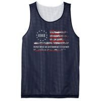 Doge Department Of Government Efficiency D.O.G.E. Us Flag Mesh Reversible Basketball Jersey Tank