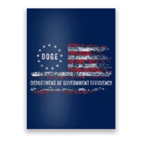 Doge Department Of Government Efficiency D.O.G.E. Us Flag Poster