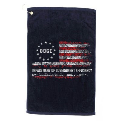 Doge Department Of Government Efficiency D.O.G.E. Us Flag Golf Towel