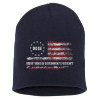 Doge Department Of Government Efficiency D.O.G.E. Us Flag Short Acrylic Beanie