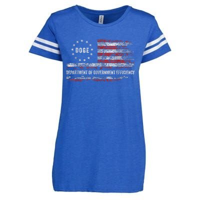 Doge Department Of Government Efficiency D.O.G.E. Us Flag Enza Ladies Jersey Football T-Shirt