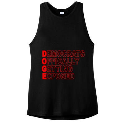 Doge Democrats Officially Getting Exposed Dept Of Govt Ladies PosiCharge Tri-Blend Wicking Tank
