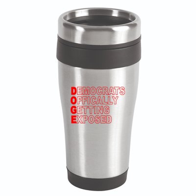 Doge Democrats Officially Getting Exposed Dept Of Govt 16oz Travel Tumbler