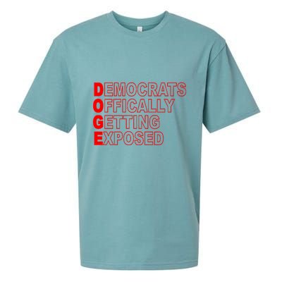 Doge Democrats Officially Getting Exposed Dept Of Govt Sueded Cloud Jersey T-Shirt