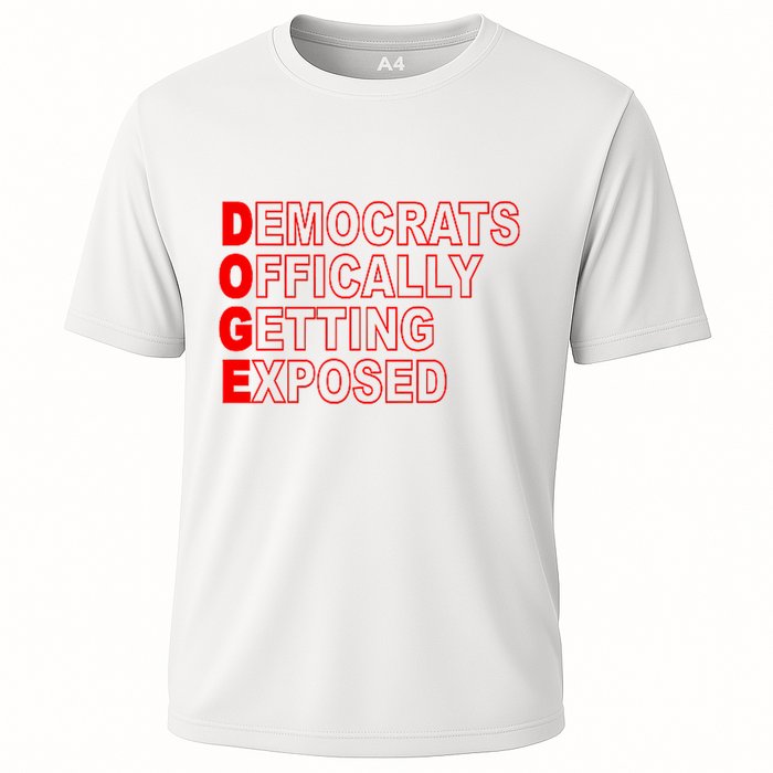 Doge Democrats Officially Getting Exposed Dept Of Govt Cooling Performance Crew T-Shirt
