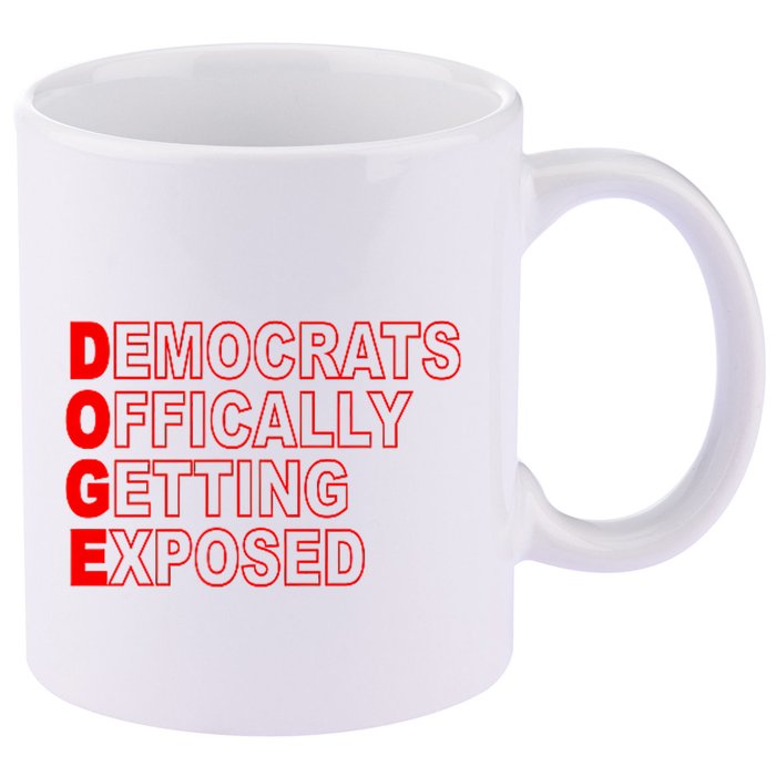 Doge Democrats Officially Getting Exposed Dept Of Govt 11oz C Handle Ceramic Mug