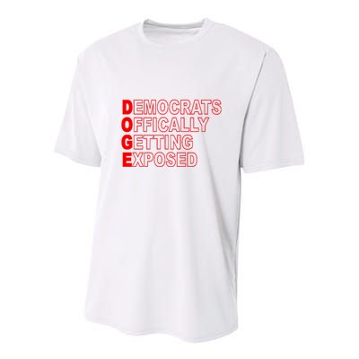Doge Democrats Officially Getting Exposed Dept Of Govt Youth Performance Sprint T-Shirt