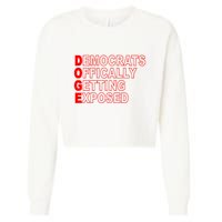 Doge Democrats Officially Getting Exposed Dept Of Govt Cropped Pullover Crew