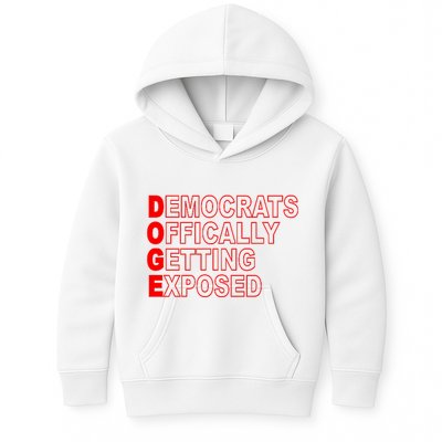 Doge Democrats Officially Getting Exposed Dept Of Govt Kids Hoodie