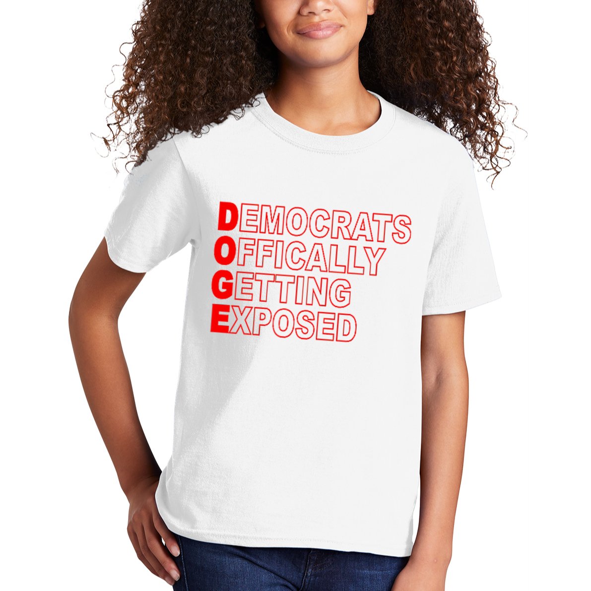 Doge Democrats Officially Getting Exposed Dept Of Govt Kids T-Shirt