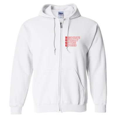Doge Democrats Officially Getting Exposed Dept Of Govt Full Zip Hoodie