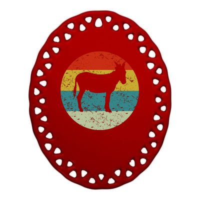 Donkey Ceramic Oval Ornament