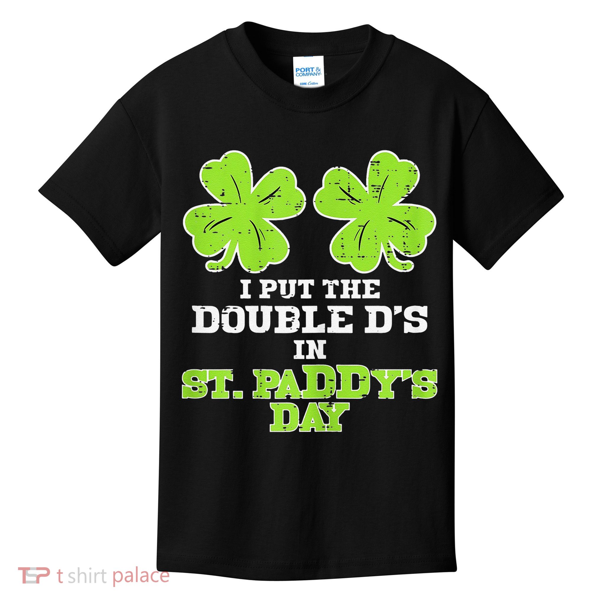 Double Ds On St Paddys Day Shamrock Funny Patricks Kids T-Shirt