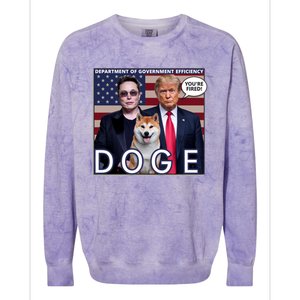 Doge Department Of Government Efficiency Colorblast Crewneck Sweatshirt