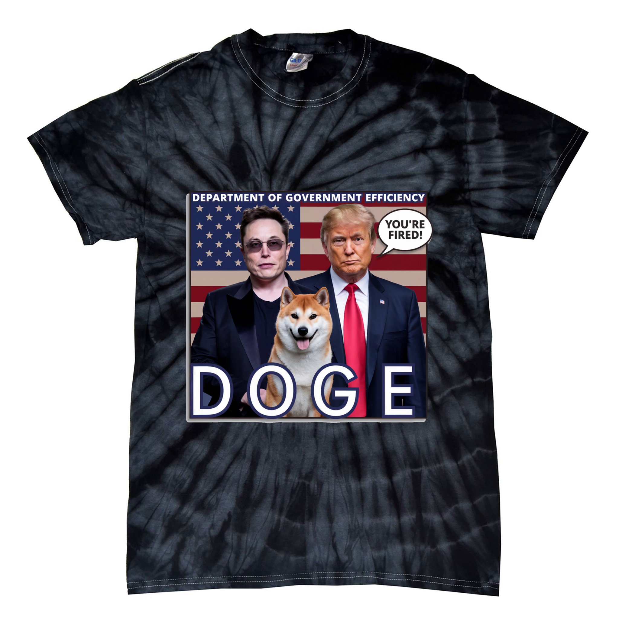 Doge Department Of Government Efficiency Tie-Dye T-Shirt