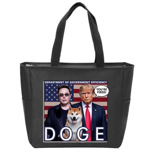 Doge Department Of Government Efficiency Zip Tote Bag