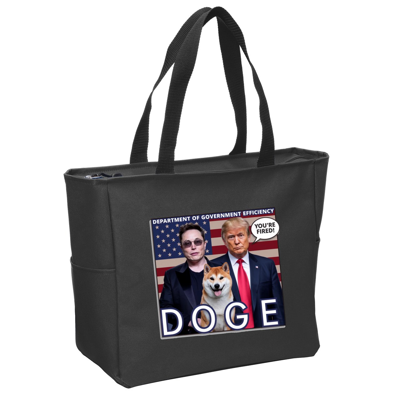 Doge Department Of Government Efficiency Zip Tote Bag