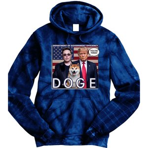 Doge Department Of Government Efficiency Tie Dye Hoodie