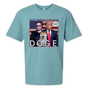 Doge Department Of Government Efficiency Sueded Cloud Jersey T-Shirt