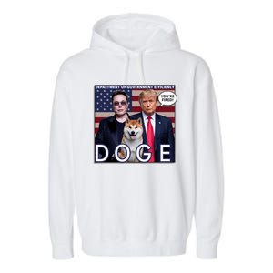 Doge Department Of Government Efficiency Garment-Dyed Fleece Hoodie