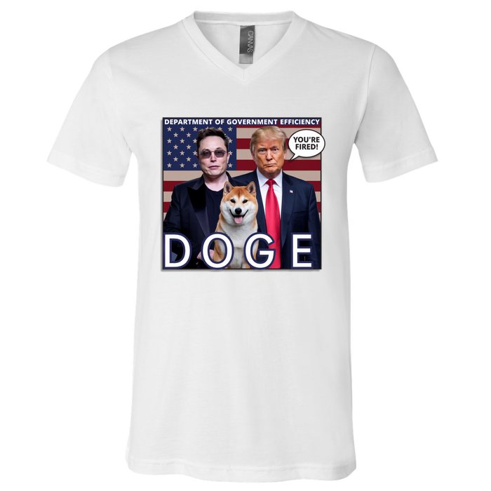 Doge Department Of Government Efficiency V-Neck T-Shirt