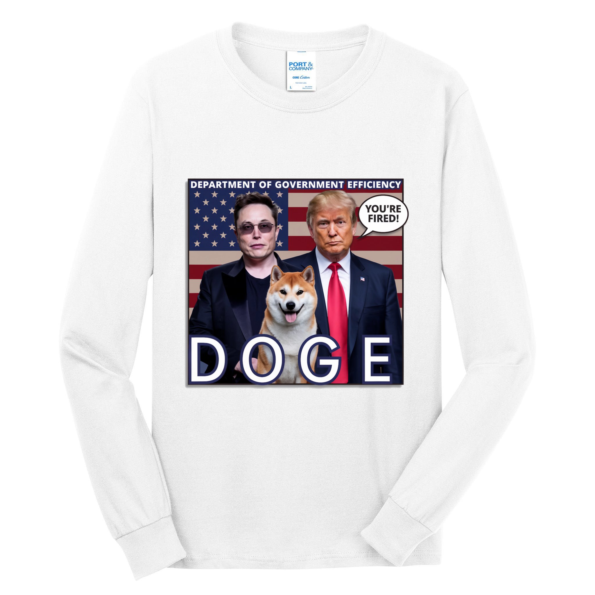 Doge Department Of Government Efficiency Tall Long Sleeve T-Shirt