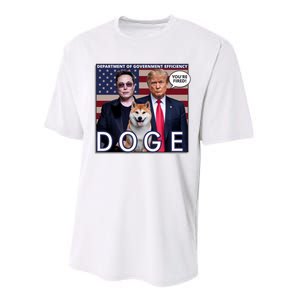 Doge Department Of Government Efficiency Performance Sprint T-Shirt