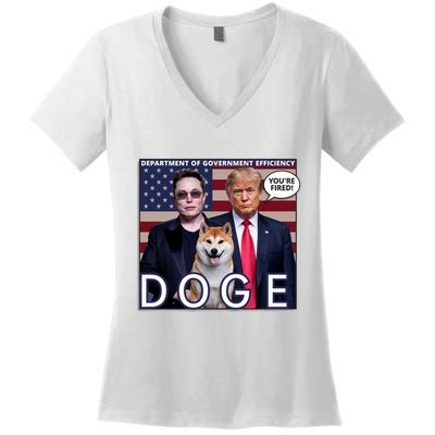 Doge Department Of Government Efficiency Women's V-Neck T-Shirt
