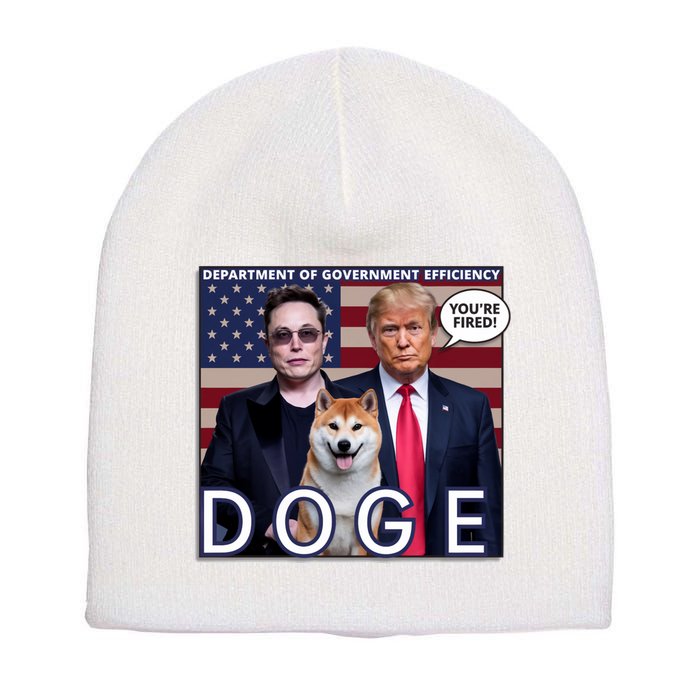 Doge Department Of Government Efficiency Short Acrylic Beanie