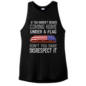 Don't Disrespect Our Flag Gift Ladies PosiCharge Tri-Blend Wicking Tank