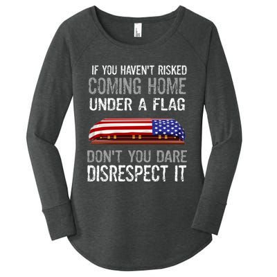 Don't Disrespect Our Flag Gift Women's Perfect Tri Tunic Long Sleeve Shirt