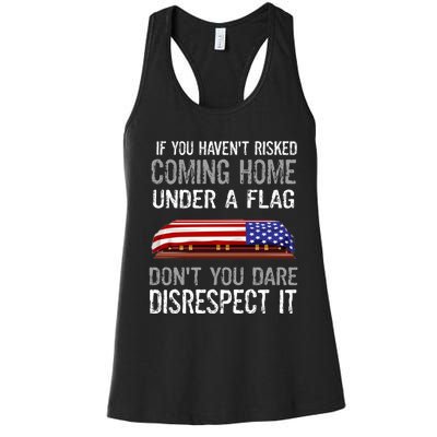 Don't Disrespect Our Flag Gift Women's Racerback Tank