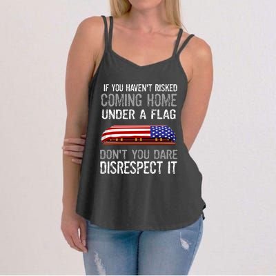 Don't Disrespect Our Flag Gift Women's Strappy Tank