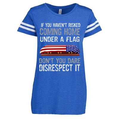 Don't Disrespect Our Flag Gift Enza Ladies Jersey Football T-Shirt