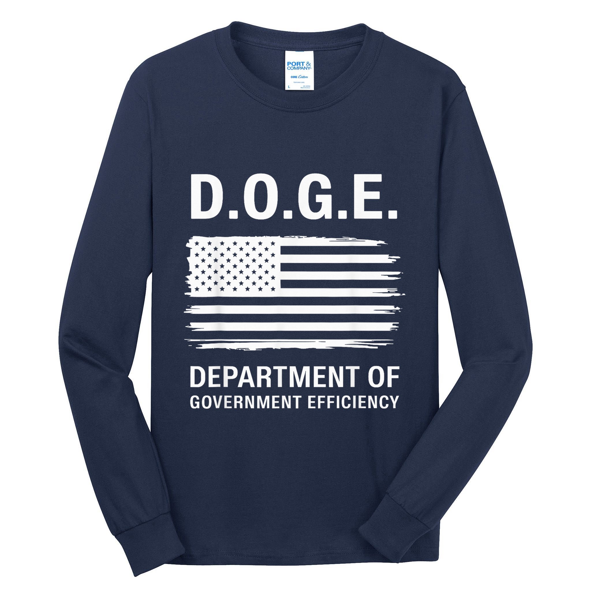 Doge Department Of Government Efficiency Tall Long Sleeve T-Shirt