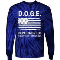 Doge Department Of Government Efficiency Tie-Dye Long Sleeve Shirt