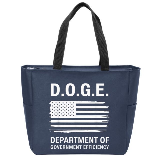 Doge Department Of Government Efficiency Zip Tote Bag