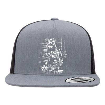 Dog Days Of Summer Band Logo Flat Bill Trucker Hat