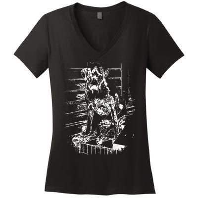 Dog Days Of Summer Band Logo Women's V-Neck T-Shirt