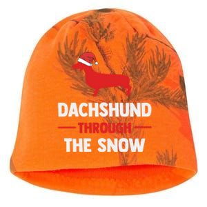 Dachshund Dog Owner Dog Lover Christmas Through The Snow Cute Gift Kati - Camo Knit Beanie