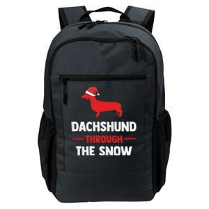 Dachshund Dog Owner Dog Lover Christmas Through The Snow Cute Gift Daily Commute Backpack