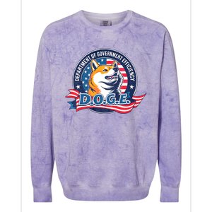 D.O.G.E Department Of Government Efficiency Doge Colorblast Crewneck Sweatshirt