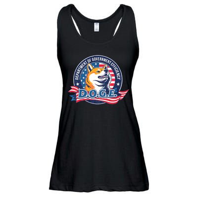D.O.G.E Department Of Government Efficiency Doge Ladies Essential Flowy Tank