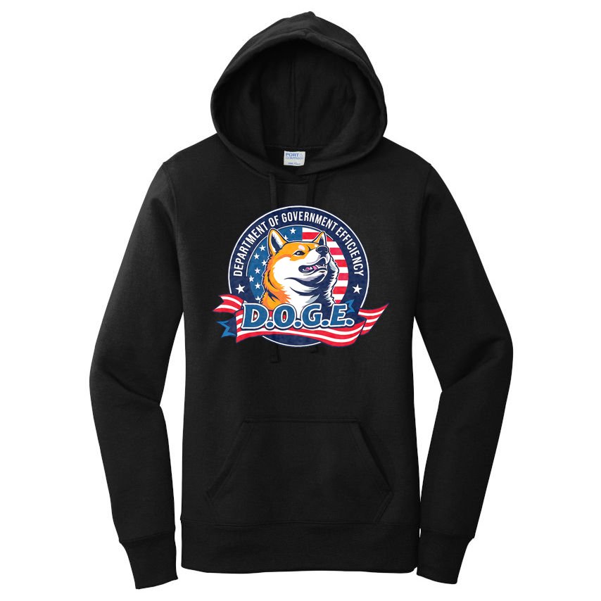 D.O.G.E Department Of Government Efficiency Doge Women's Pullover Hoodie
