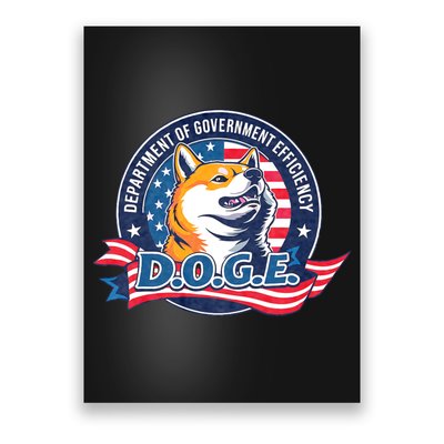 D.O.G.E Department Of Government Efficiency Doge Poster