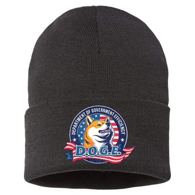 D.O.G.E Department Of Government Efficiency Doge Sustainable Knit Beanie